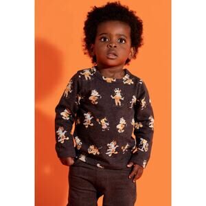 Disney Halloween Mickey Longsleeve Shirt 100% Organic Cotton Sz 5 Monica + Andy